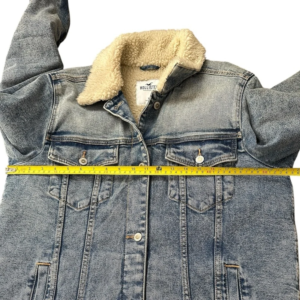 Hollister Sherpa-Lined Denim Jacket Size XL - Picture 4 of 7